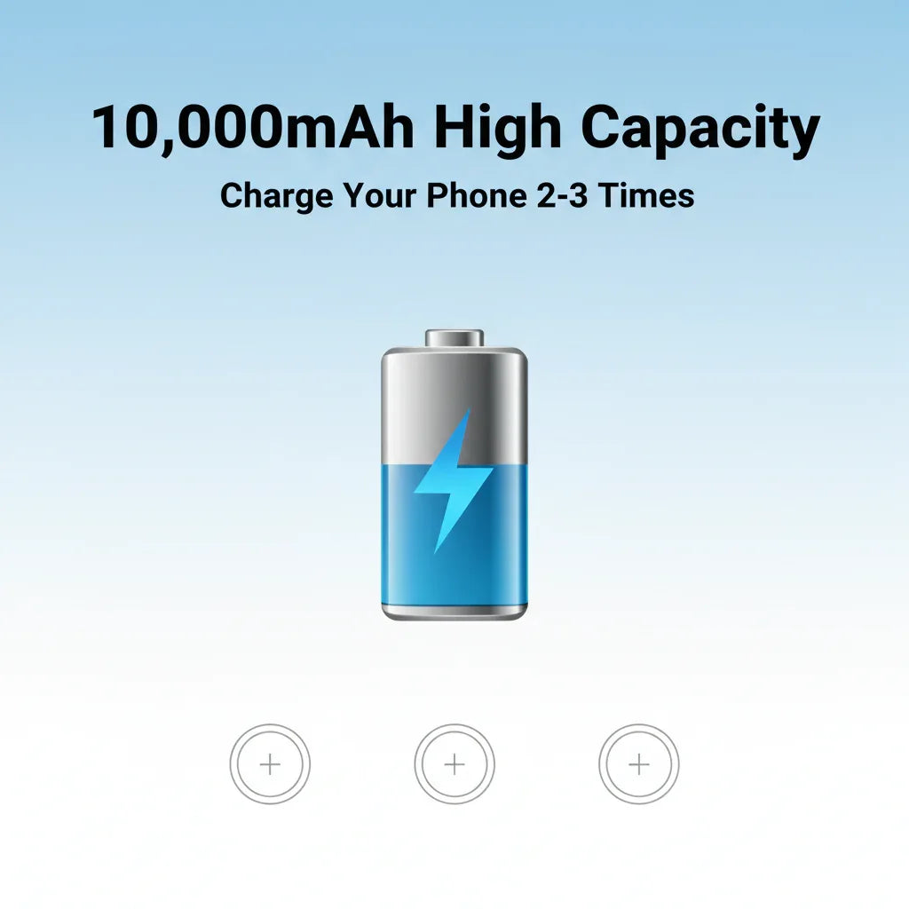 10,000mAh Capacity Infographic