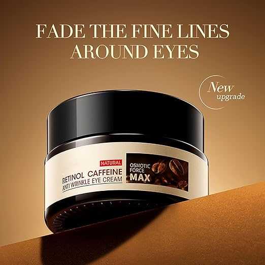  Retinol Caffeine Eye Brightening Cream – Fade the Fine Lines around Anti-aging eye cream that improves wrinkles, reduces dark circles, puffiness, and fine lines while deeply hydrating and restoring skin’s natural barrier. Formulated with retinol, caffeine, and plant-based ingredients for rejuvenated, youthful-looking eyes, skin Fade to Fine Lines with firming around eyes and lighten eye muscles
