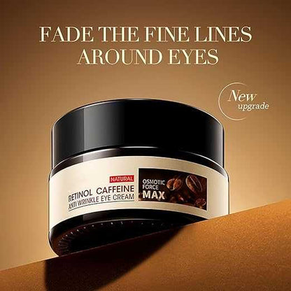  Retinol Caffeine Eye Brightening Cream – Fade the Fine Lines around Anti-aging eye cream that improves wrinkles, reduces dark circles, puffiness, and fine lines while deeply hydrating and restoring skin’s natural barrier. Formulated with retinol, caffeine, and plant-based ingredients for rejuvenated, youthful-looking eyes, skin Fade to Fine Lines with firming around eyes and lighten eye muscles
