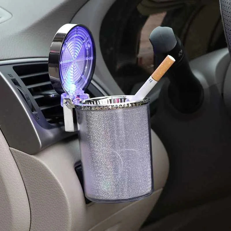Car Ashtray Creative LED Portable Multifunctional Ashtray With Light