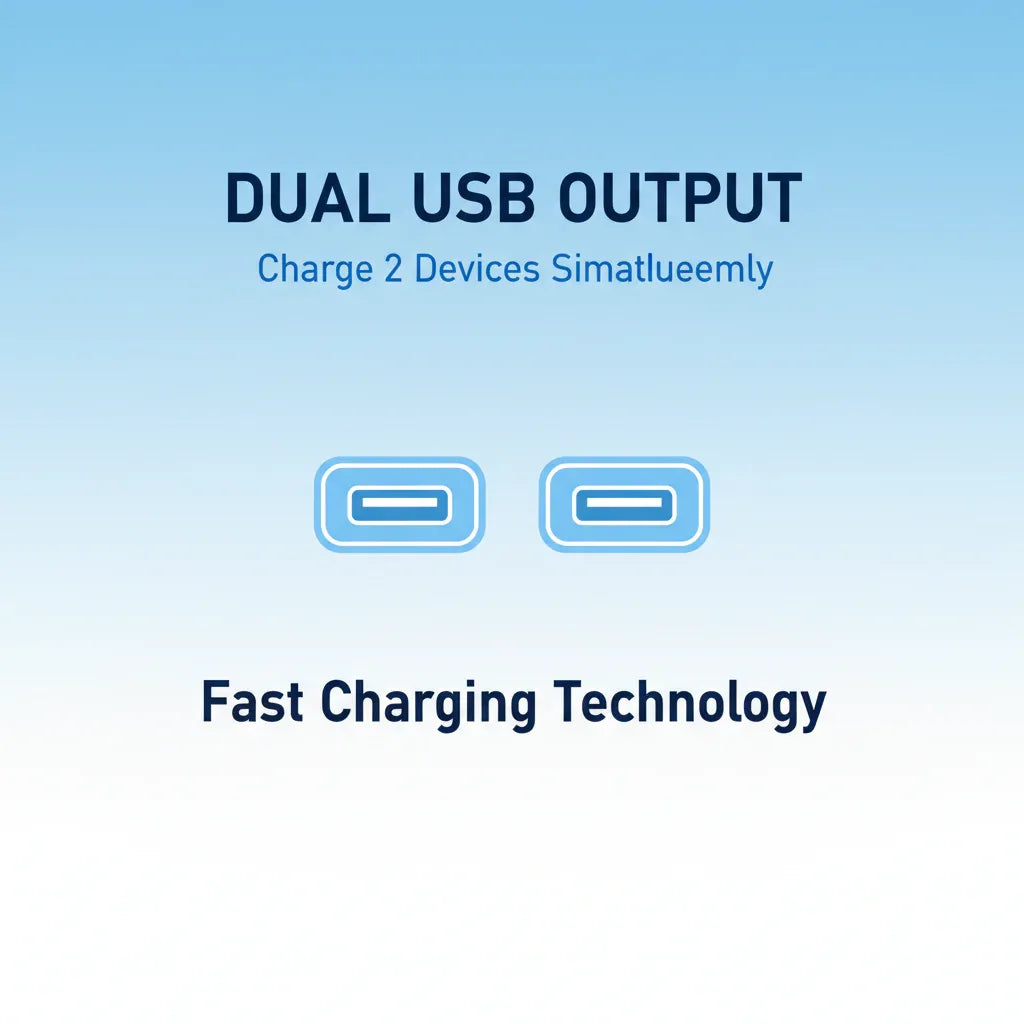 Dual USB Output Infographic