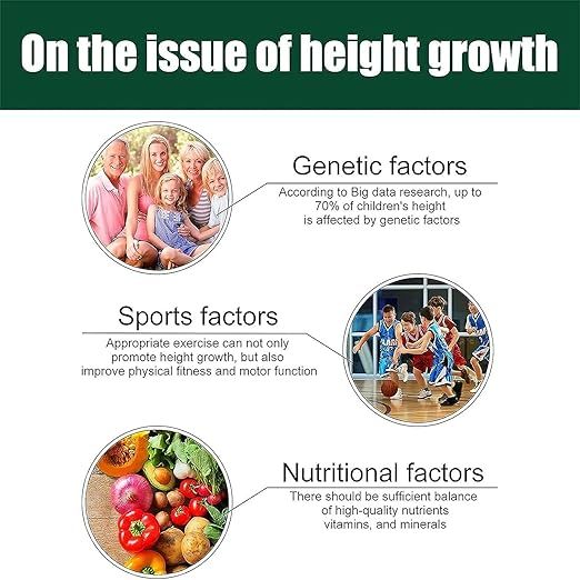 30ml Height Booster Drops bottle prepared considering genetic, sports, nutritional issues of height grow, featuring Deer Bone Collagen and Yam Extract, a natural growth supplement for adults aged 18-48 for height increase, joint support, and improved blood circulation