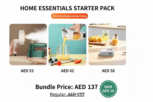 Home Essentials Starter Pack - 3-in-1 Bundle (Iron + Blender + Sealing Machine)
