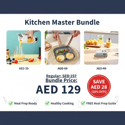 Kitchen Master Bundle - Complete Cooking Solution (Blender + Frying Pan + Sealing Machine)