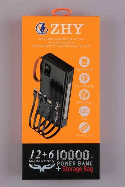 10000mAh Power Bank - High-Capacity Portable Charger for All Devices