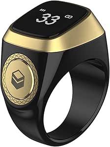 Zikr Ring – Smart Islamic Prayer Ring with Tasbeeh Counter, Prayer Reminders, Bluetooth & OLED Display.